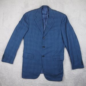 LUCIANO BARBERA Collezione Blue Blazer‎ Sport Coat Men’s 52 Wool Jacket Italy